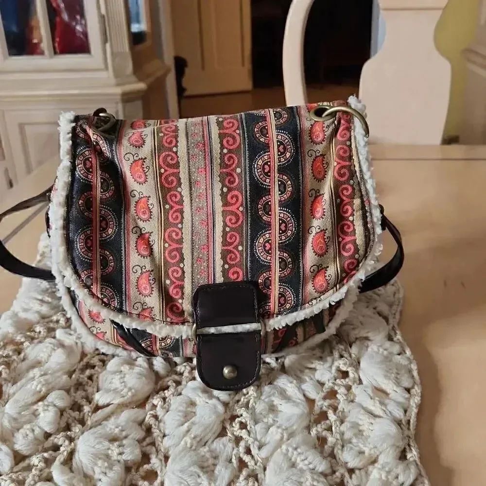 Decree Aztec design crossbody bag